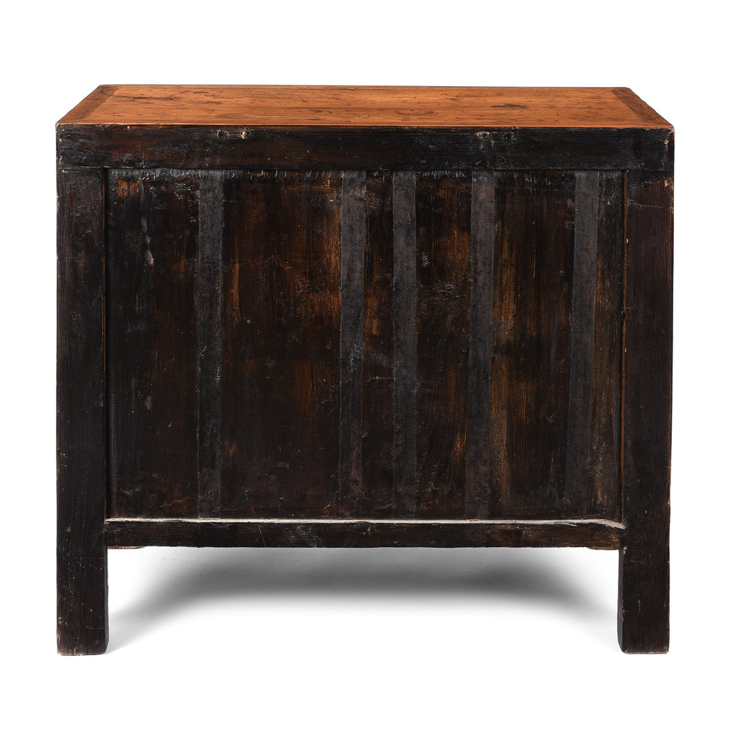 Back of Antique Chinese Burr Elm Tianjin Sideboard | Indigo Antiques
