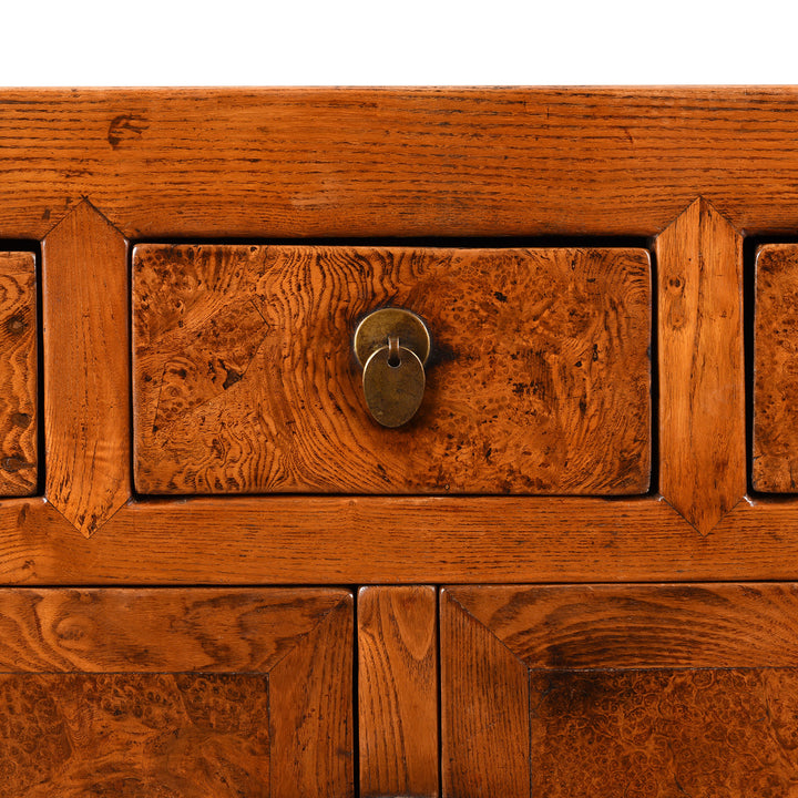 Antique Chinese Burr Elm Tianjin Sideboard | Indigo Antiques