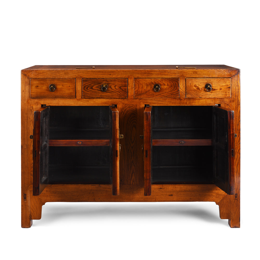 Open Detail From Antique Elm Shandong Sideboard | Indigo Antiques