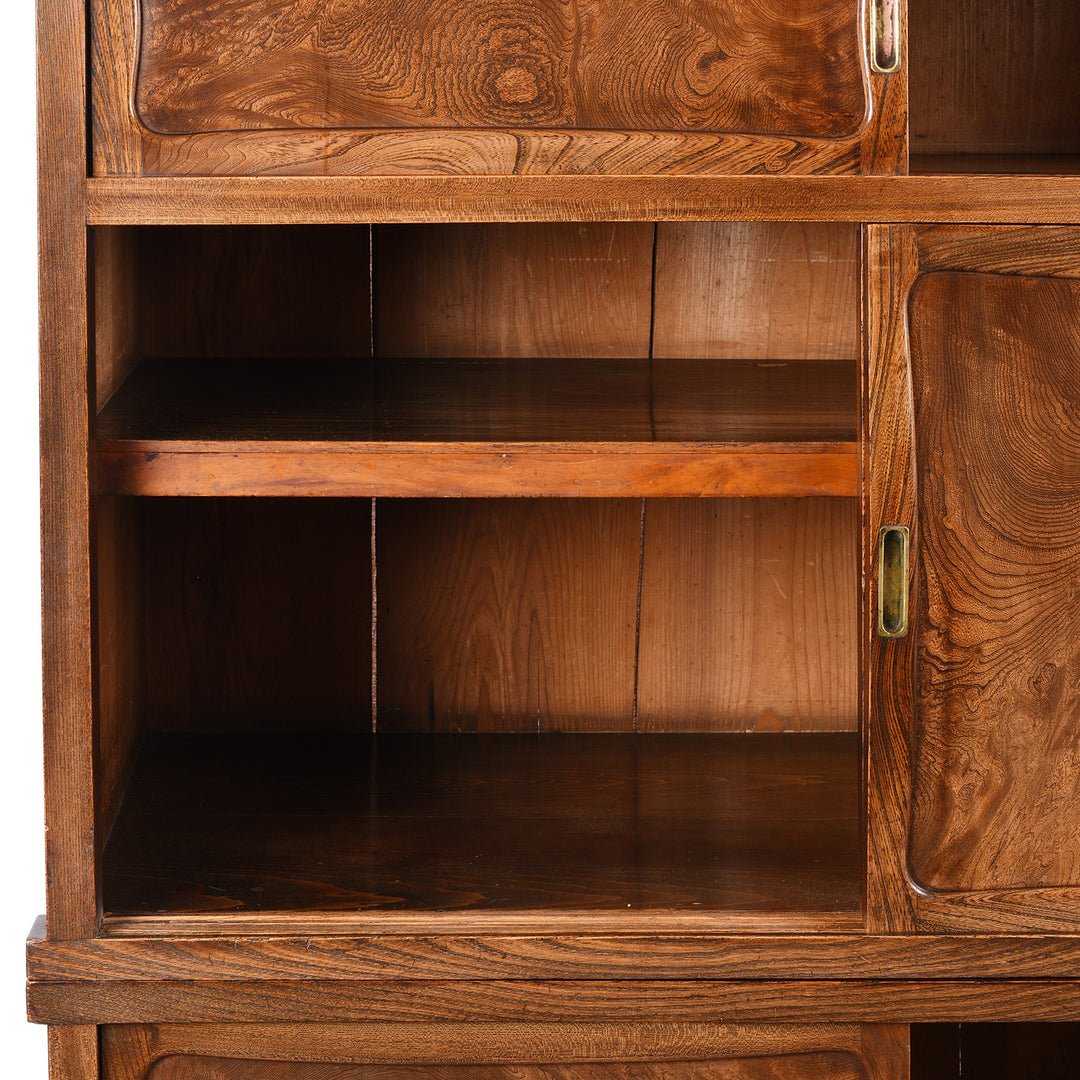 Interior Of Antique Japanese Burr Zelkova Choba Dansu Chest | Indigo Antiques