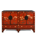 Red Lacquer Sideboard From Shanxi - 19th Century