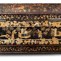 Canton Export Black Lacquer Sewing Box - Qing Dynasty