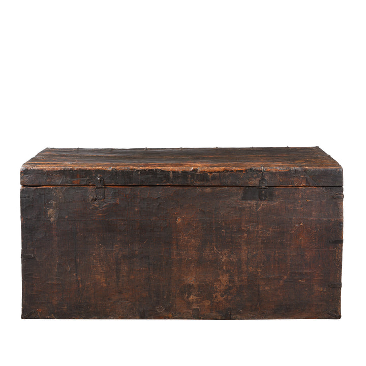 Back of Old Painted Tibetan 'Dragon' Storage Chest | Indigo Antiques