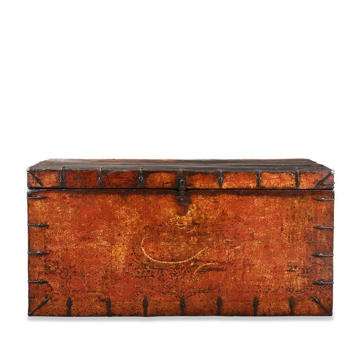 Old Painted Tibetan 'Dragon' Storage Chest | Indigo Antiques
