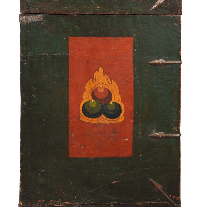 Side Detail From Old Painted Tibetan 'Dragon' Storage Chest | Indigo Antiques