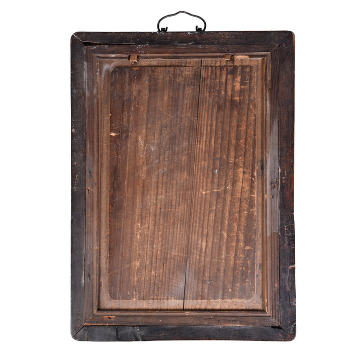 Antique Framed Canton Reverse Glass Painting of a Woman & Child | Indigo Antiques