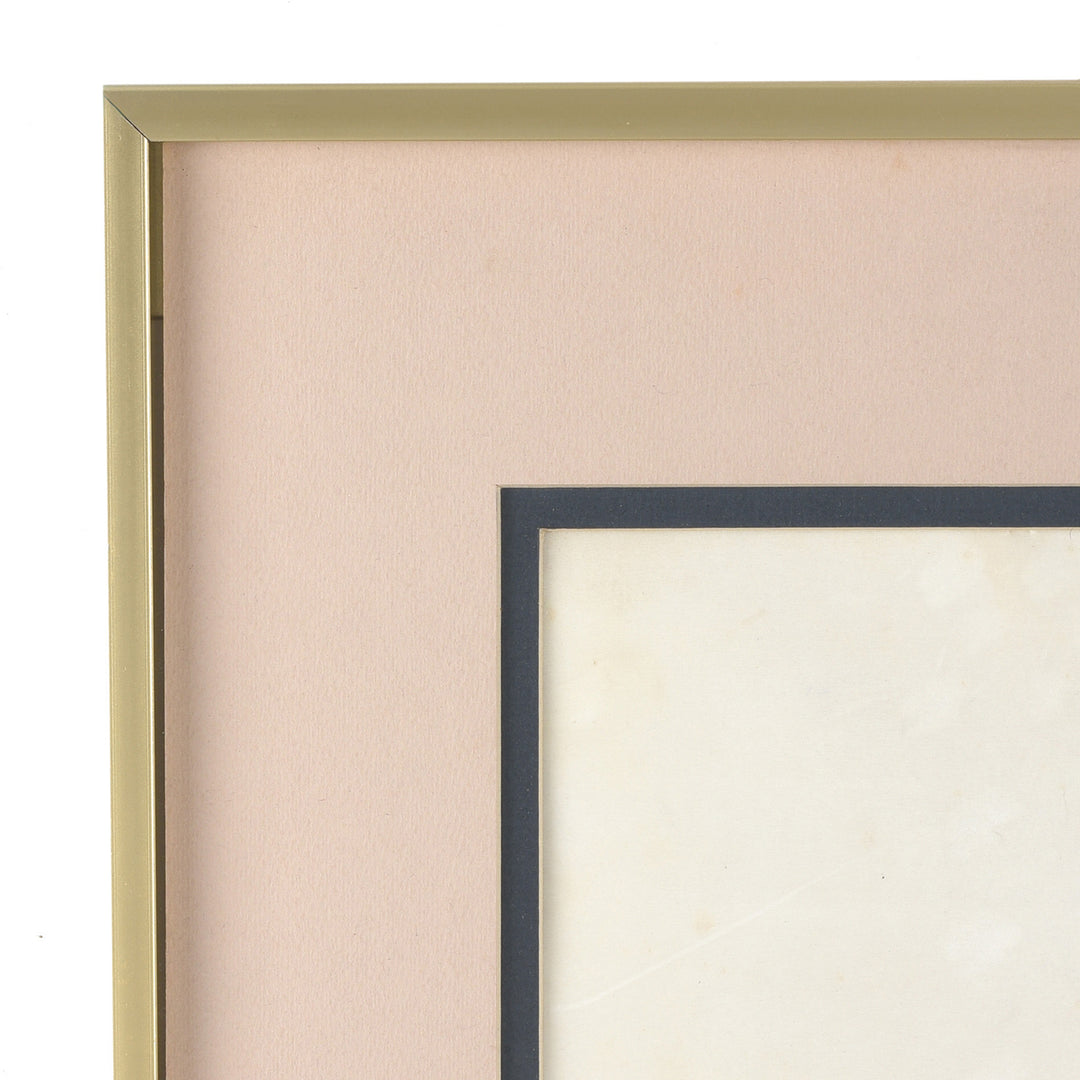 Frame Detail From Watercolour Painting Of Domestic Scene on Pith Paper I Indigo Antiques