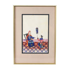 Chinese Watercolour Painting - An Official Scene on Pith Paper - 19th Century
