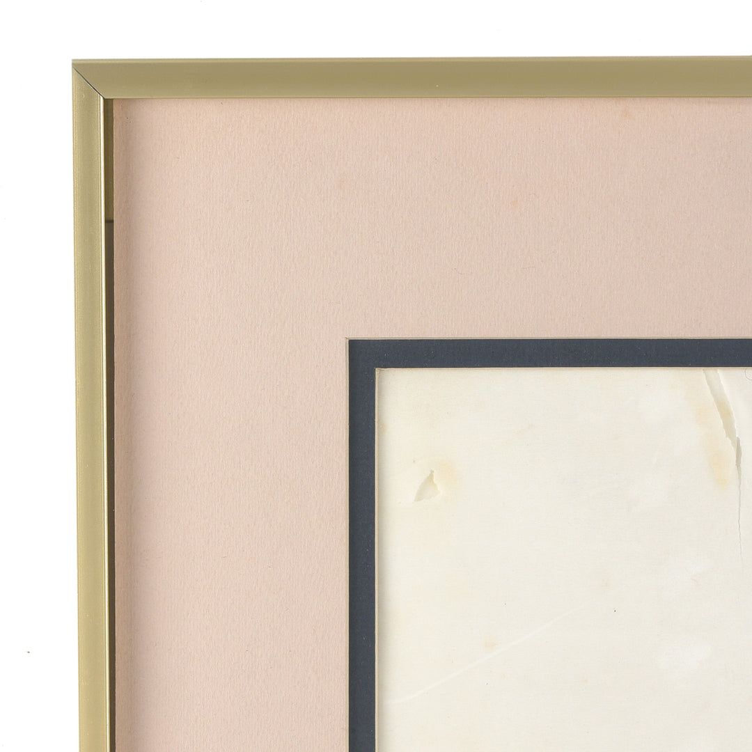 Frame Detail From Framed Watercolour Painting of An Official Scene on Pith Paper I Indigo Antiques