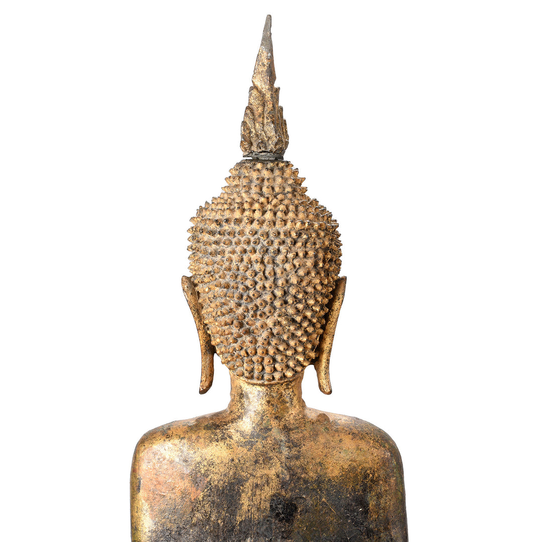 Gilt Bronze Thai Standing Buddha - Early Rattanakosin