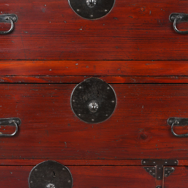 Detail From  Isho Kasane Dansu Chest From Tokyo - Taisho Era | Indigo Antiques