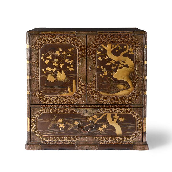 Japanese Black Lacquer Kodansu Jewellery Cabinet | Indigo Antiques