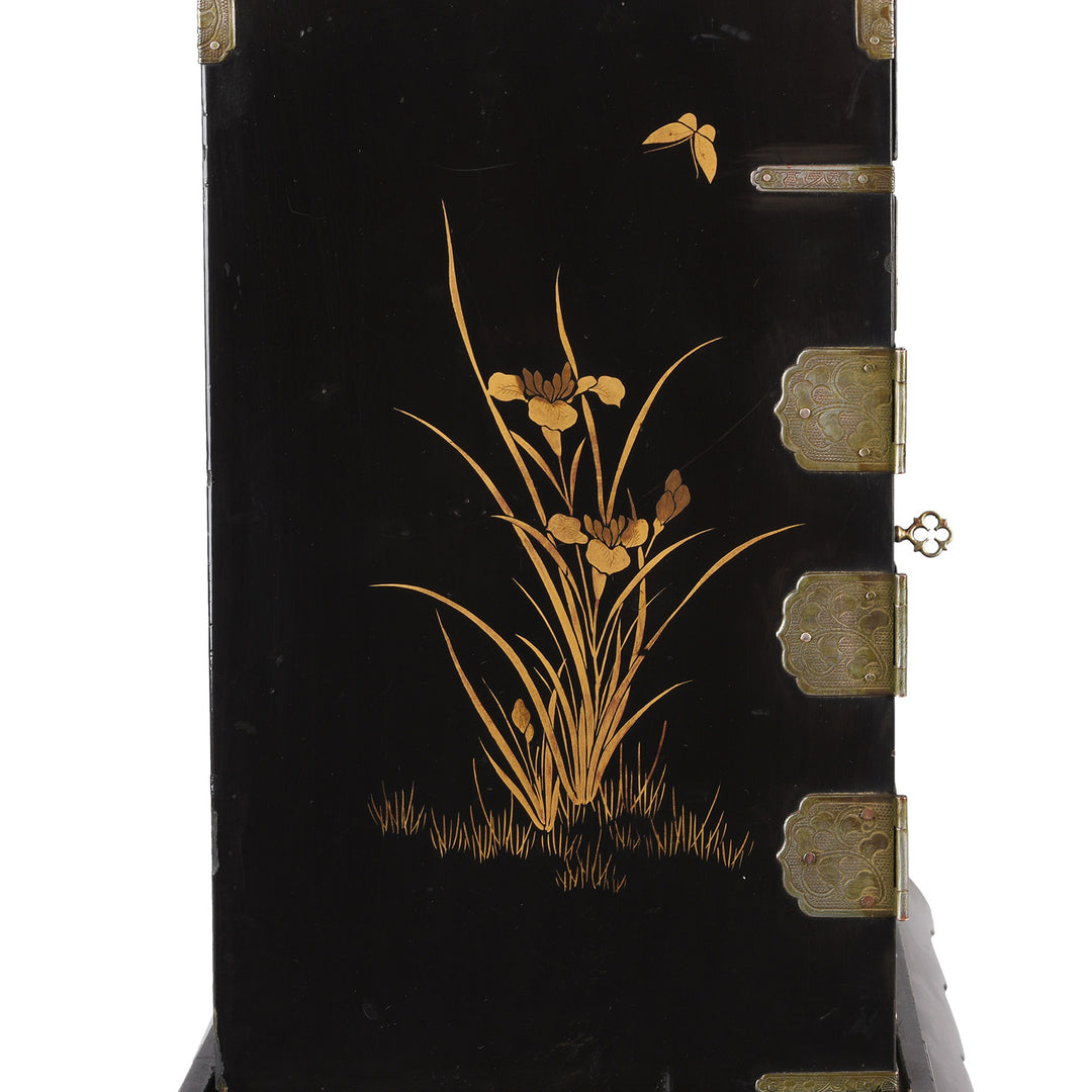 Japanese Black Lacquer Kodansu Jewellery Cabinet | Indigo Antiques