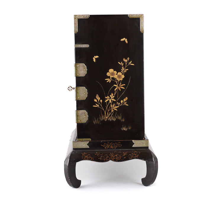 Japanese Black Lacquer Kodansu Jewellery Cabinet | Indigo Antiques