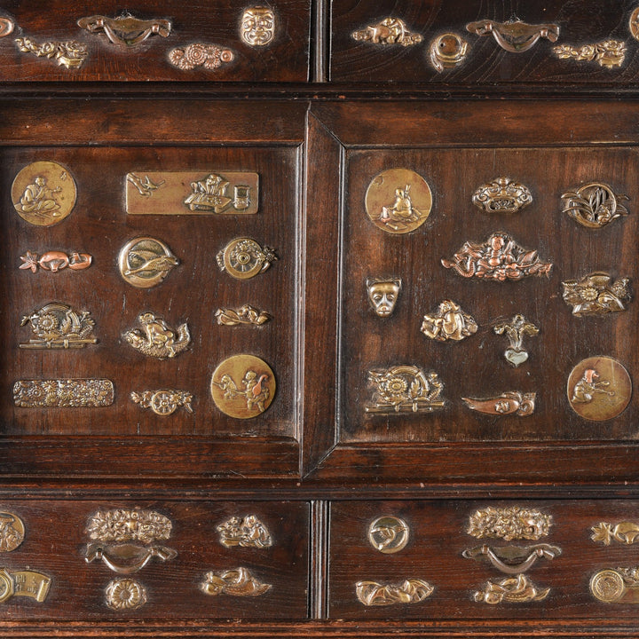 Detail From Antique Japanese Cha Dansu Tea Cabinet | Indigo Antiques