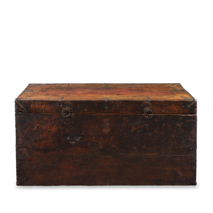 Back of Antique Painted Tibetan 'Dragon' Storage Chest | Indigo Antiques