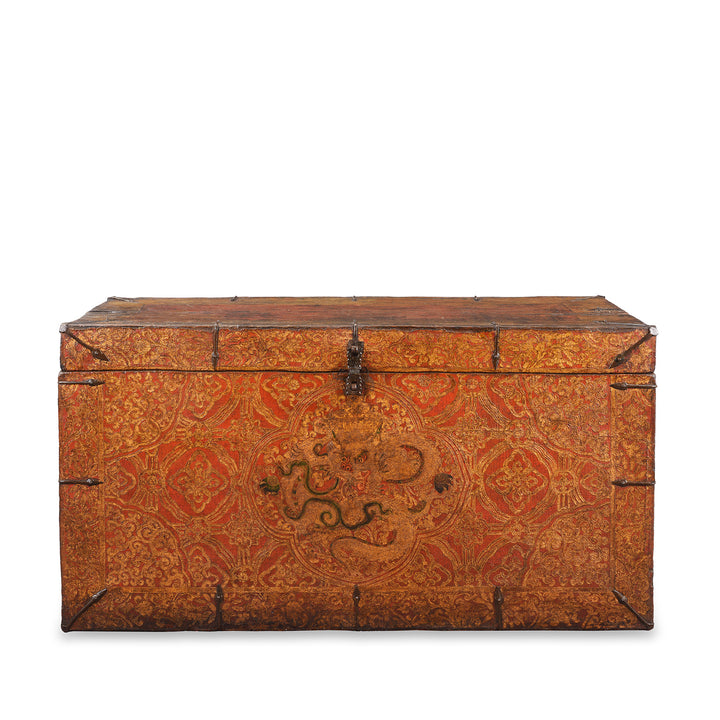 Antique Painted Tibetan 'Dragon' Storage Chest | Indigo Antiques