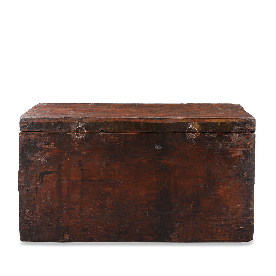 Back of Antique Painted Tibetan 'Dragon' Storage Chest | Indigo Antiques