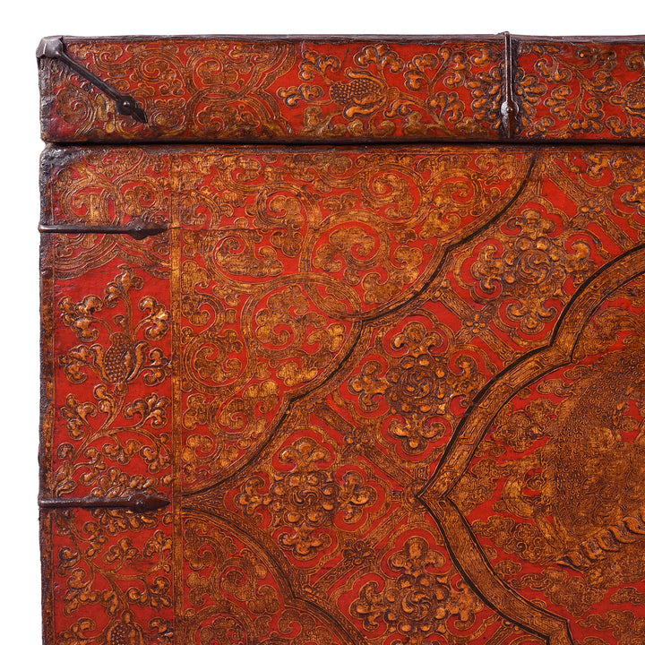 Antique Painted Tibetan 'Dragon' Storage Chest | Indigo Antiques