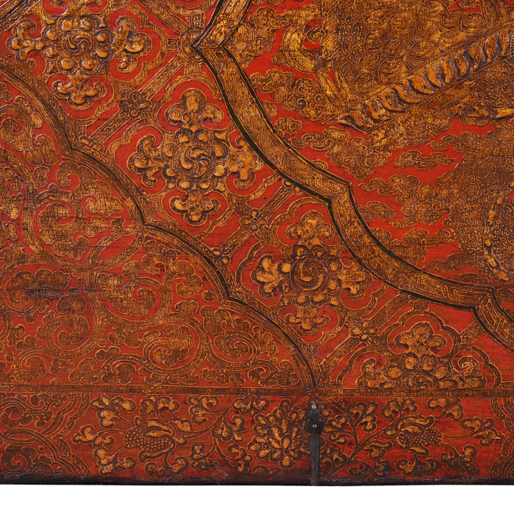 Painted Tibetan 'Dragon' Storage Chest - 18thC