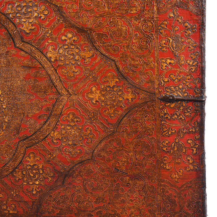 Painted Tibetan 'Dragon' Storage Chest - 18thC
