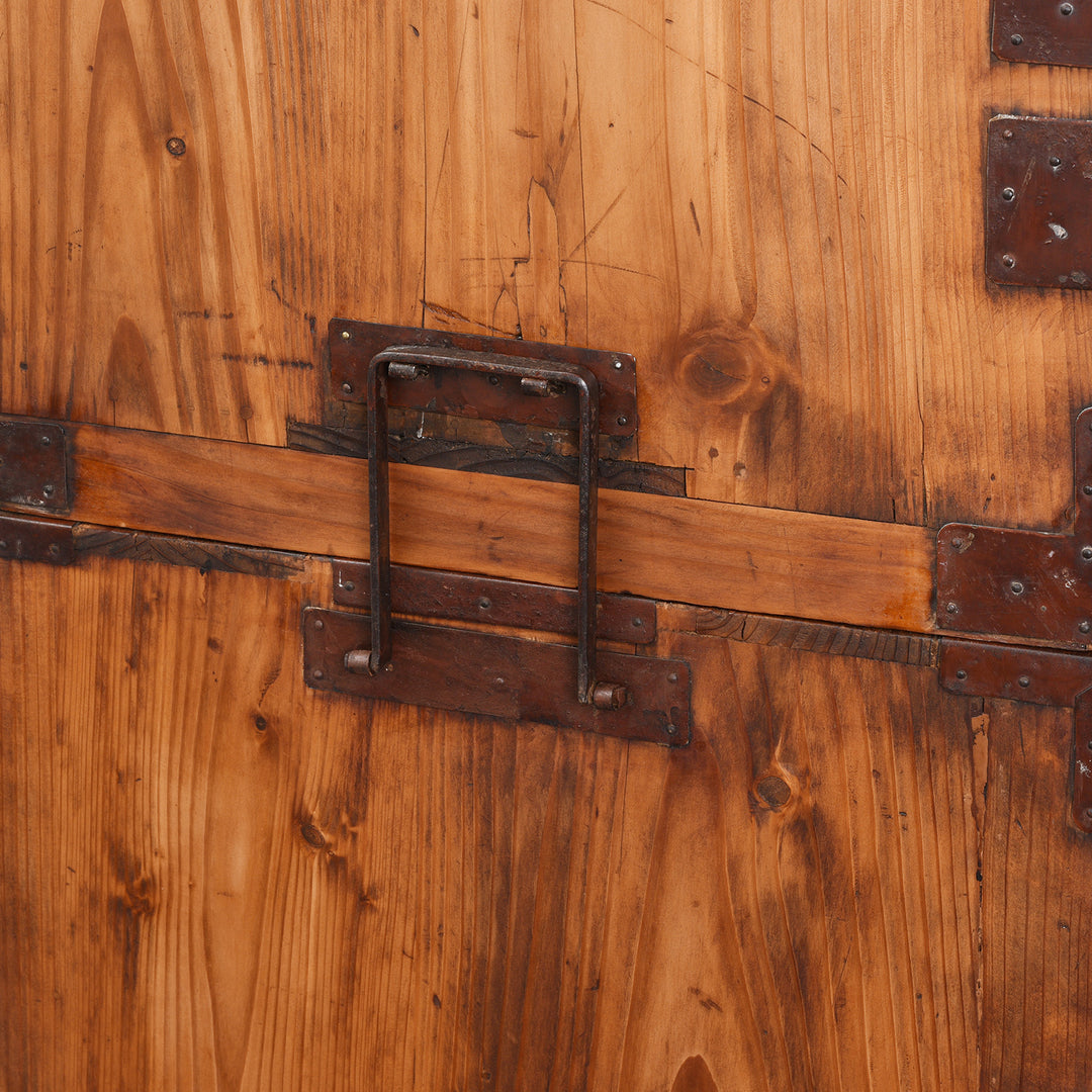 Handle Detail From Japanese Ryobirake Kasane Dansu From Kanto | Indigo Antiques