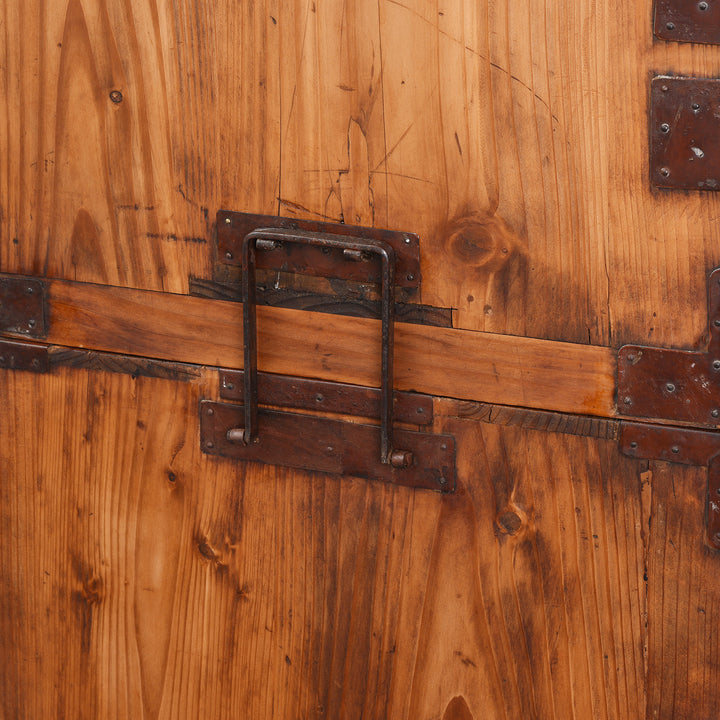 Handle Detail From Japanese Ryobirake Kasane Dansu From Kanto | Indigo Antiques