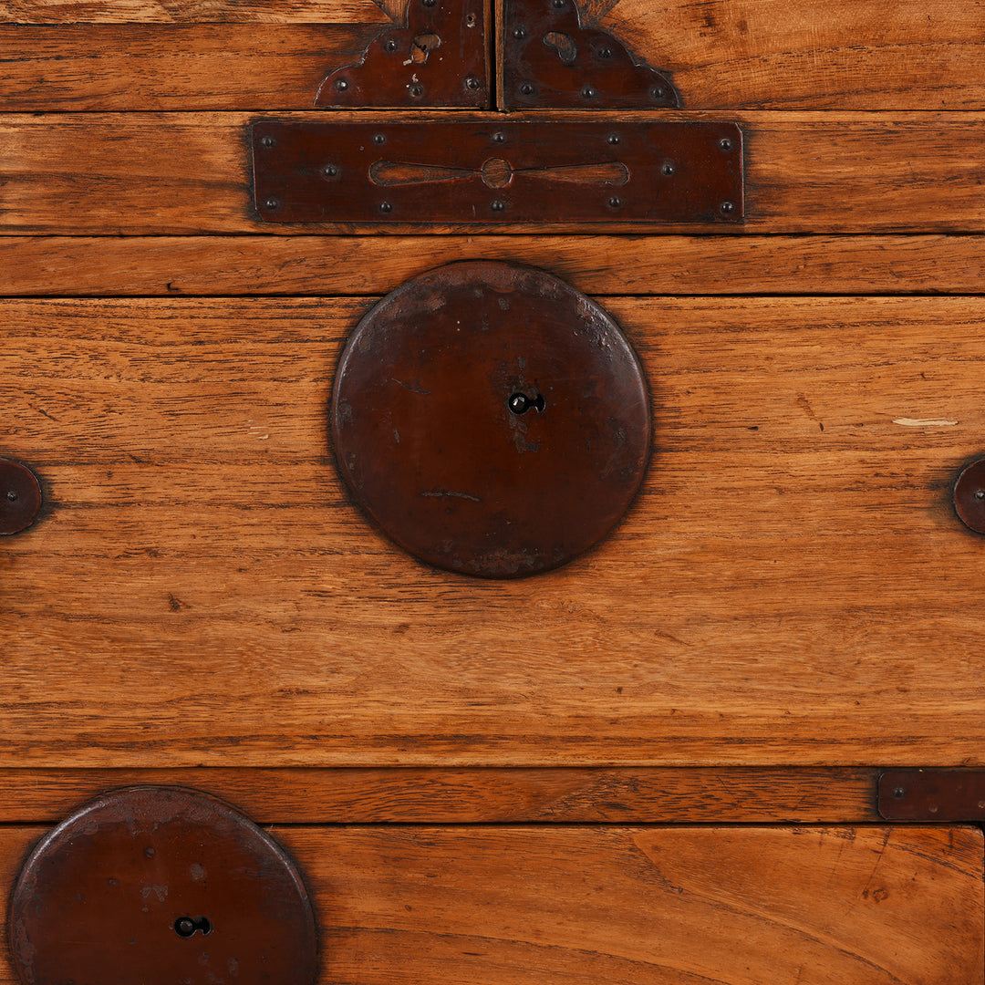 Detail From Japanese Ryobirake Kasane Dansu From Kanto | Indigo Antiques