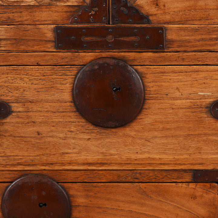 Detail From Japanese Ryobirake Kasane Dansu From Kanto | Indigo Antiques