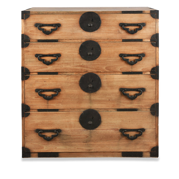 Antique Kanto Style Japanese Isho Dansu - Late Meiji Era - Sugi & Kiri Wood| Indigo Antiques