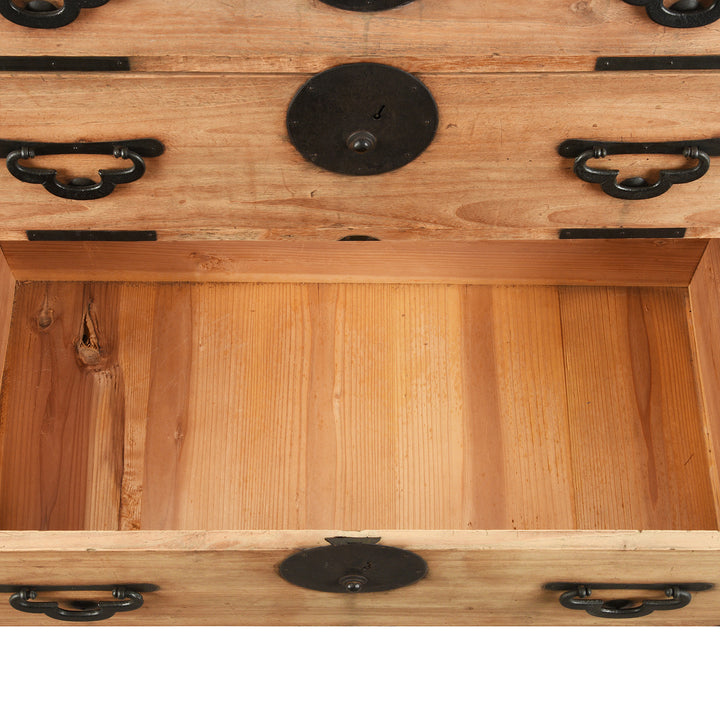Drawer Interior of an Antique Kanto Style Japanese Isho Dansu - Late Meiji Era - Sugi & Kiri Wood| Indigo Antiques