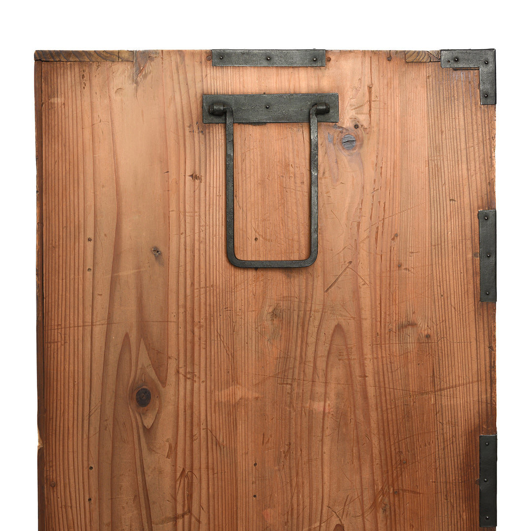 Sugi Side panel of an Antique Kanto Style Japanese Isho Dansu - Late Meiji Era - Sugi & Kiri Wood| Indigo Antiques