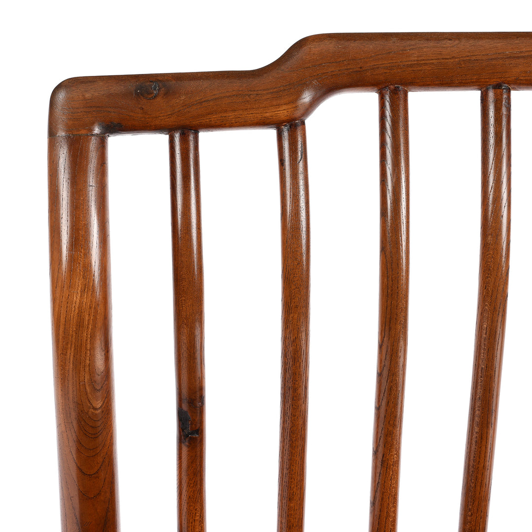 Corner Detail From Antique Chinese Red Elm Book Chair | Indigo Antiques