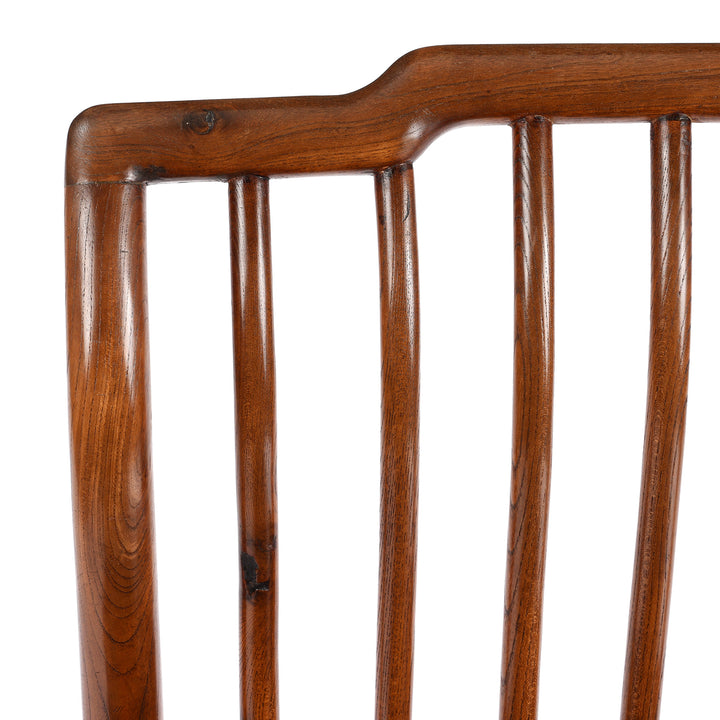 Corner Detail From Antique Chinese Red Elm Book Chair | Indigo Antiques