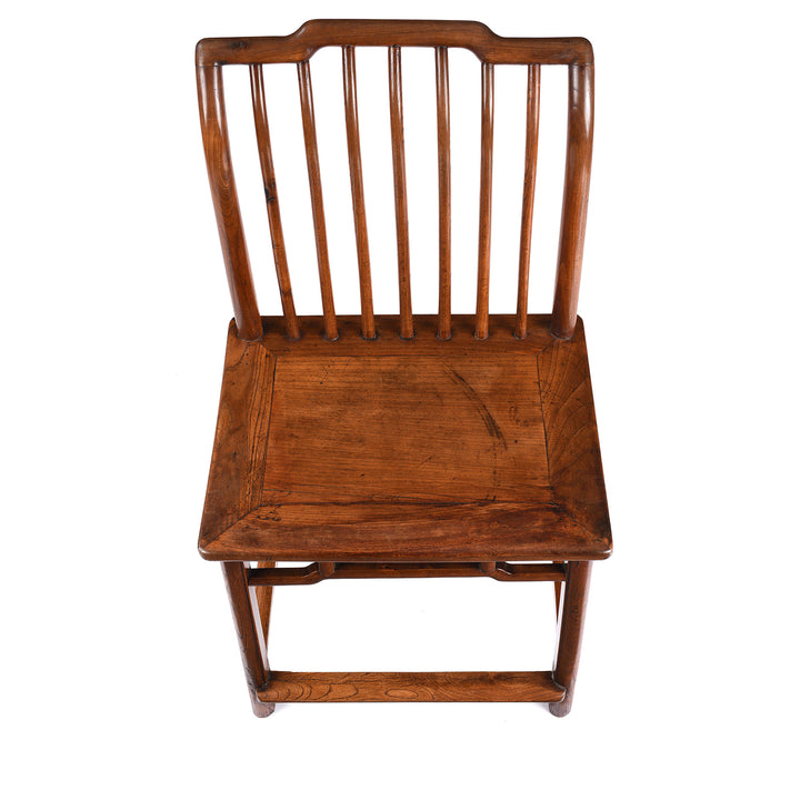 Top Down View Of Antique Chinese Red Elm Book Chair | Indigo Antiques