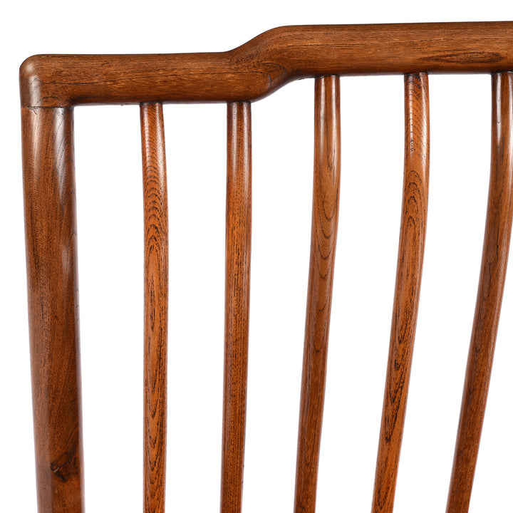 Corner Detail From Antique Chinese Red Elm Book Chair | Indigo Antiques