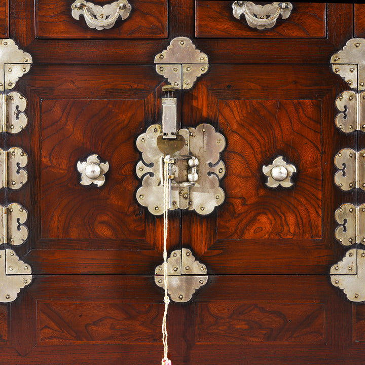 Doors Detail From Antique Korean Morijang Side Cabinet  | Indigo Antiques