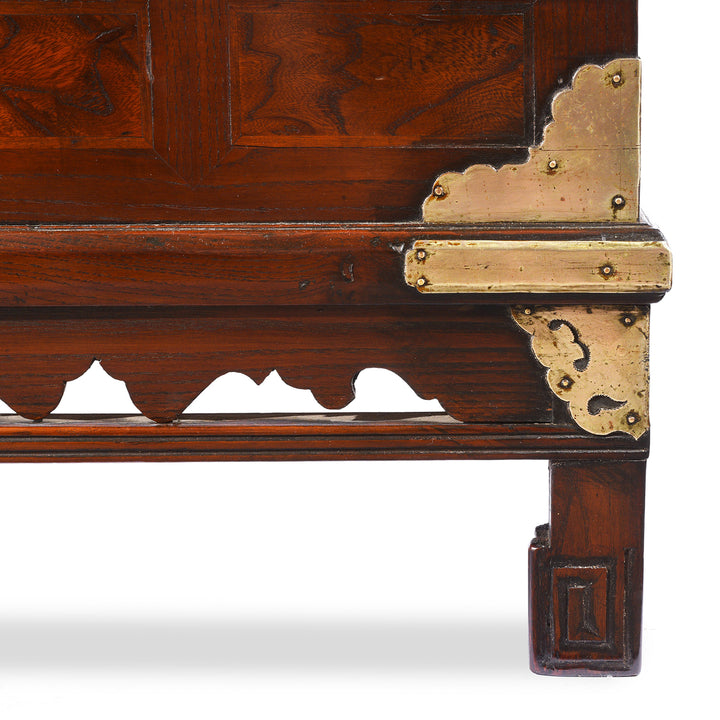 Leg Detail From Antique Korean Morijang Side Cabinet  | Indigo Antiques