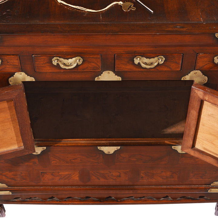 Interior Of Antique Korean Morijang Side Cabinet  | Indigo Antiques