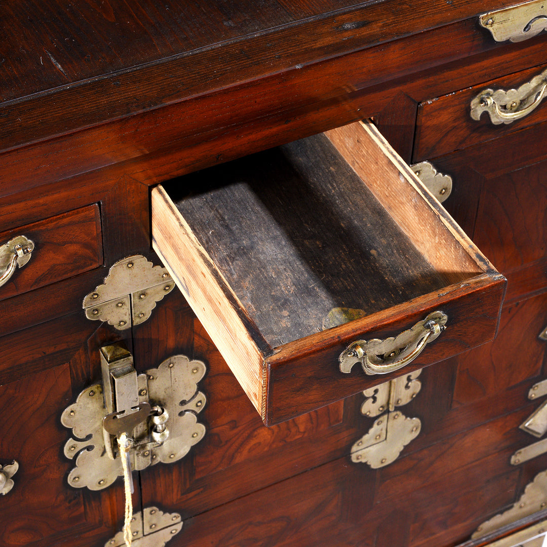 Drawer Interior Detail From Antique Korean Morijang Side Cabinet  | Indigo Antiques