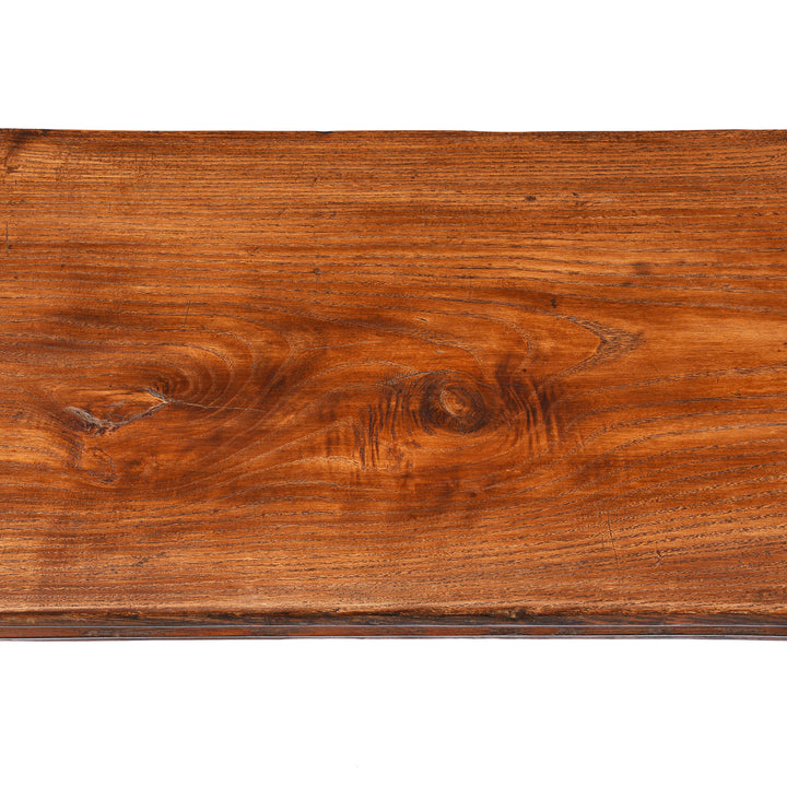 Surface Detail From Antique Chinese Red Elm Altar Table From Jiangsu - 19th Century | Indigo Antiques