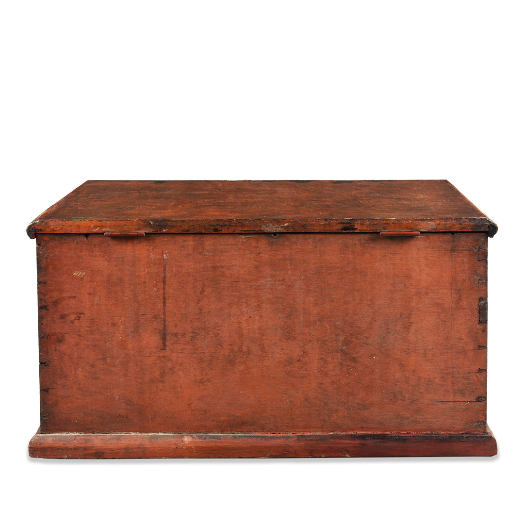 Back Of Antique Gilt Burmese Teak Manuscript Chest | Indigo Antiques