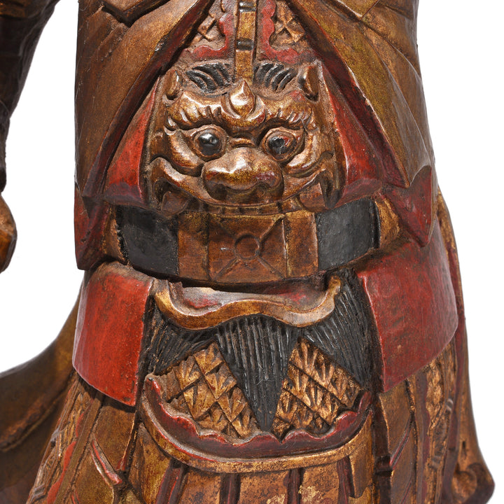 Armour Detail From Antique Chinese Ancestor Figure | Indigo Antiques
