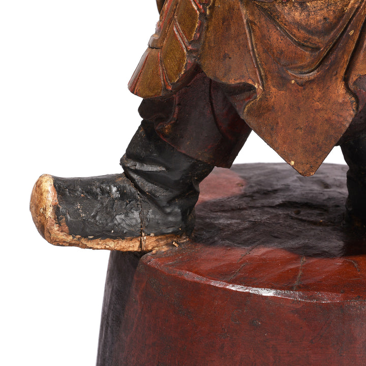 Foot Detail From Antique Chinese Ancestor Figure | Indigo Antiques