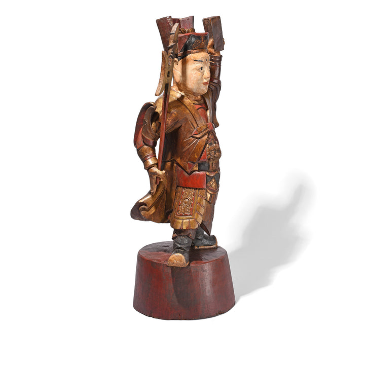 Angled View Of Antique Chinese Ancestor Figure | Indigo Antiques