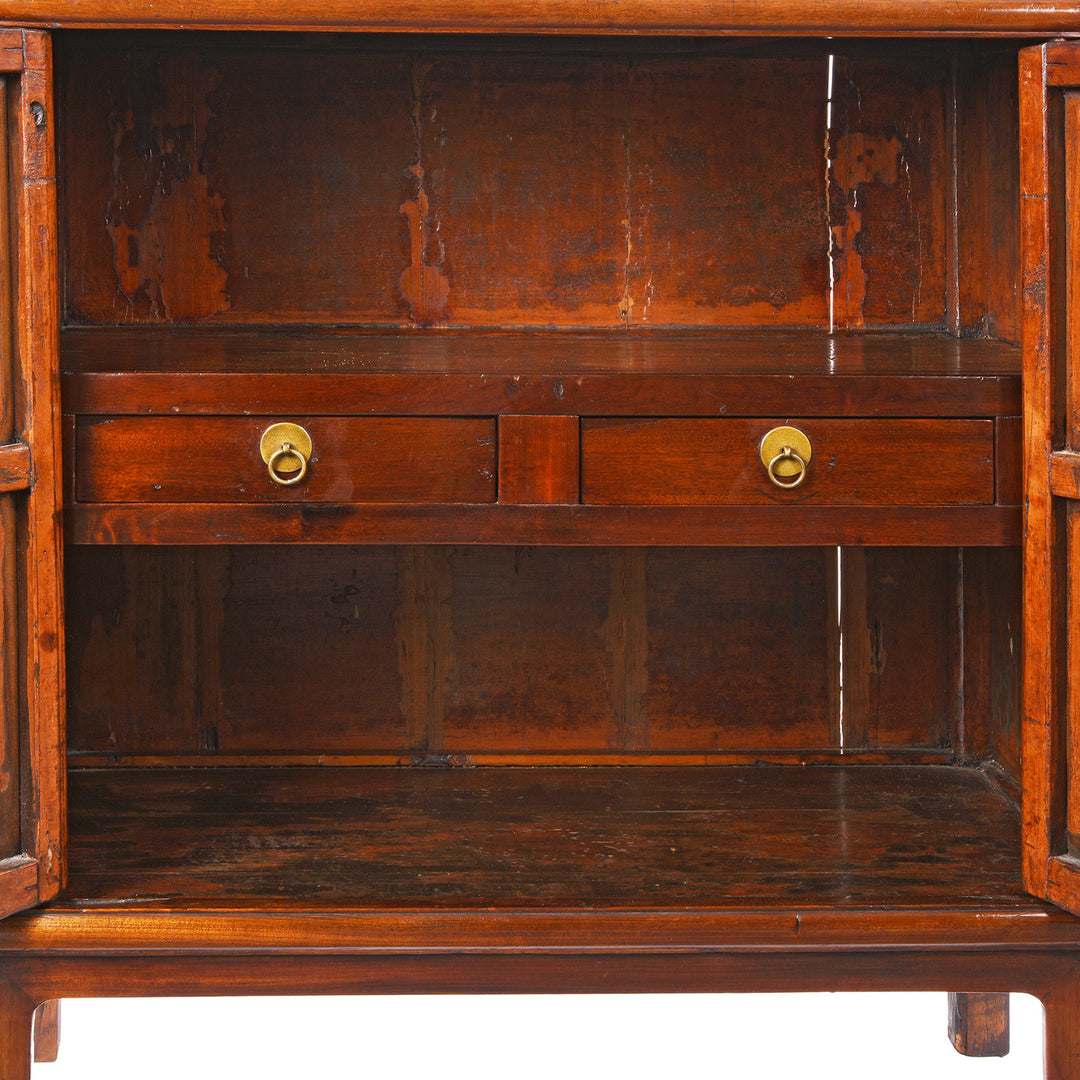 Interior Detail From Antique Chinese Walnut Shelf | Indigo Antiques