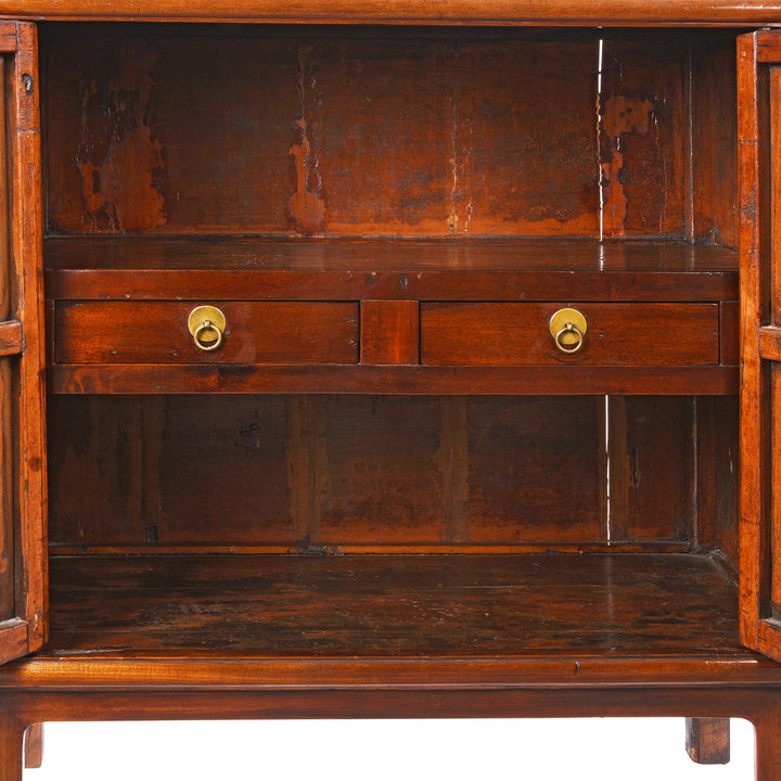 Interior Detail From Antique Chinese Walnut Shelf | Indigo Antiques