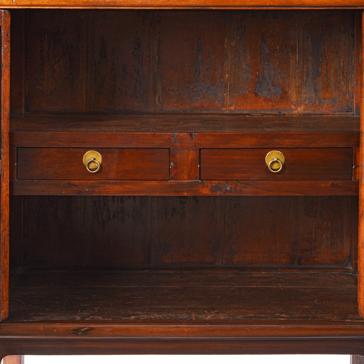 Interior Of Antique Chinese Walnut Shelf | Indigo Antiques