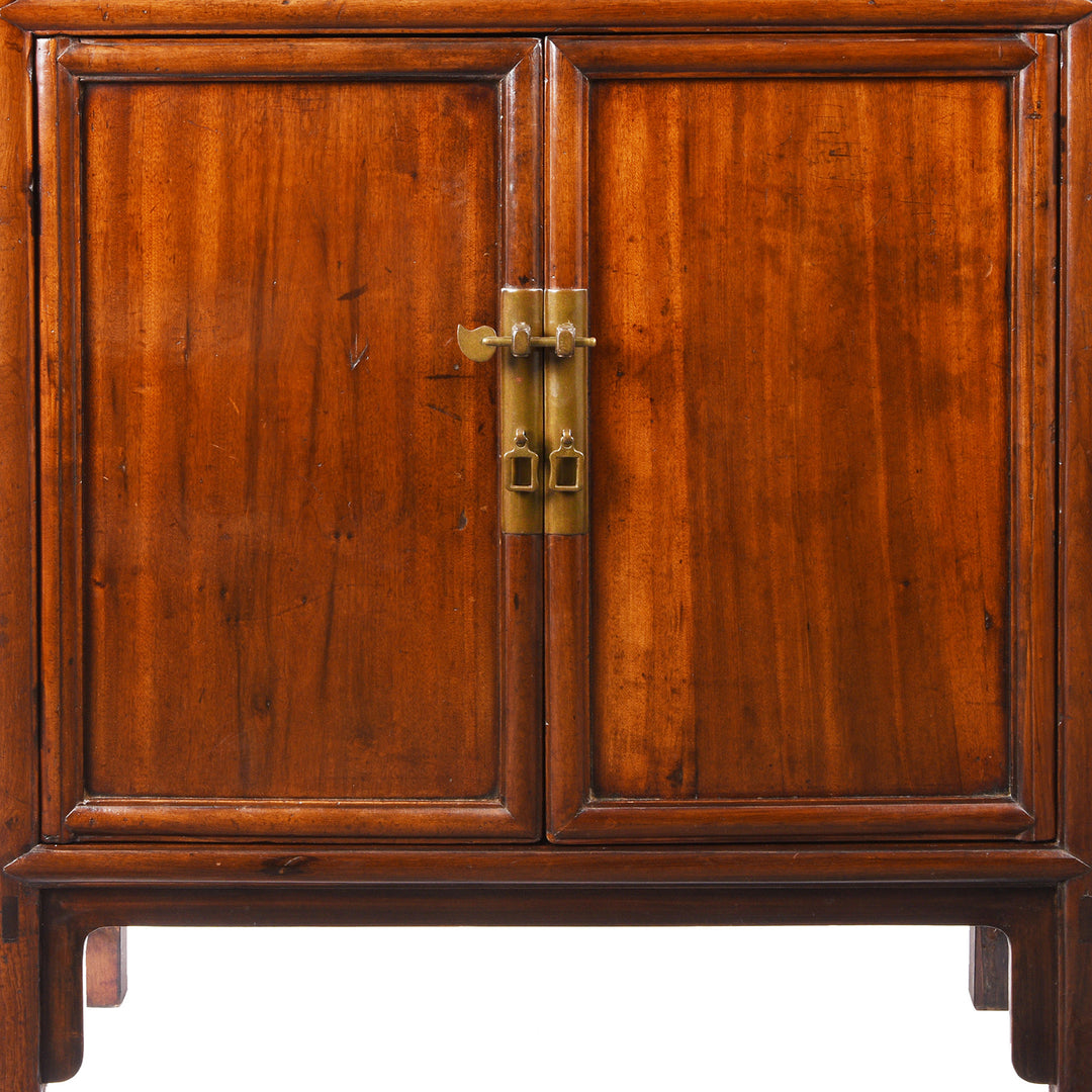 Closed Doors Detail From Antique Chinese Walnut Shelf | Indigo Antiques