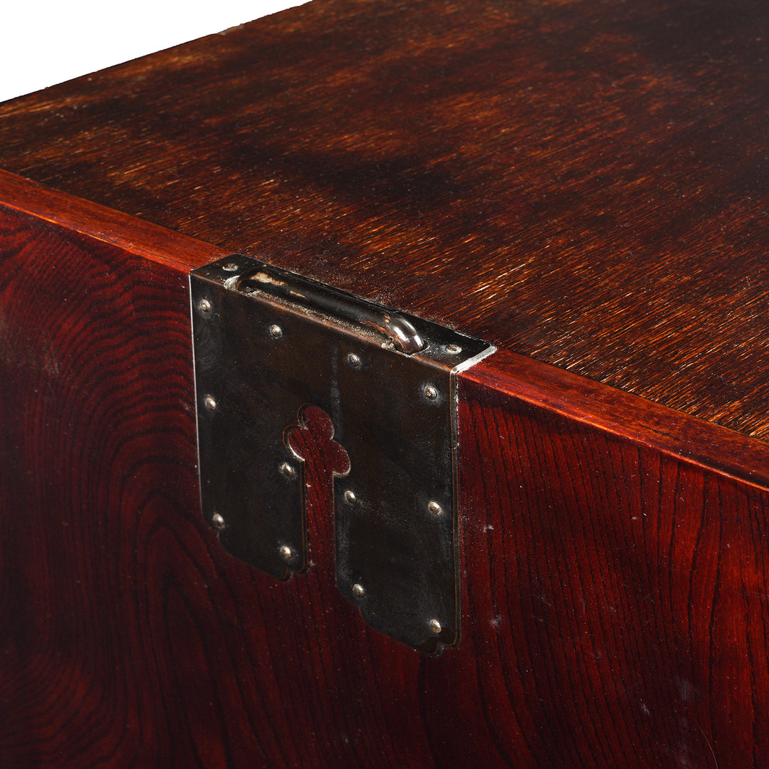 Iron lifting handles from Taisho era Japanese tansu chest